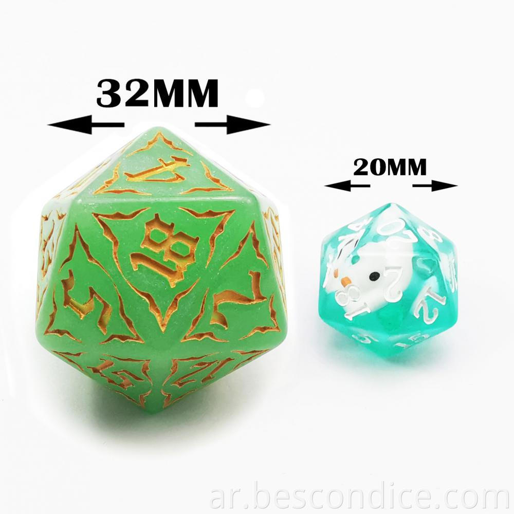 Designer Dice Oversized Treasures Gemstone Dnd Dice 5